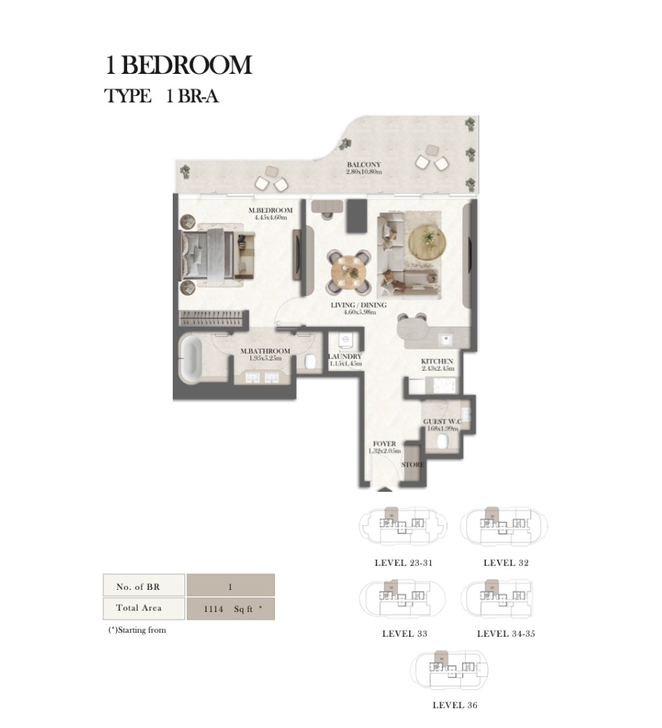 Jumeirah Residences floor plan 1