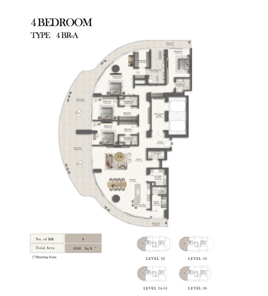 Jumeirah Residences floor plan 4